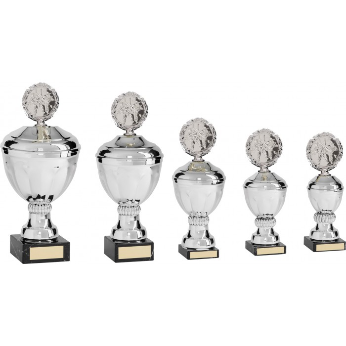 MULTI SPORT METAL TROPHY WITH CHOICE OF SPORTS CENTRE  - AVAILABLE IN 5 SIZES